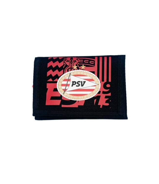 PSV Portemonnee Blokken Zwart Rood