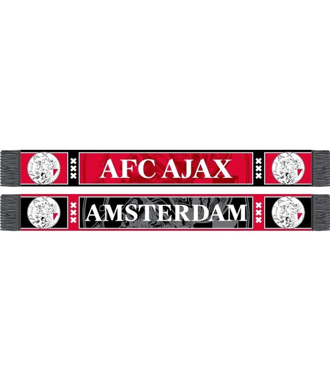 Ajax Sjaal rood/zwart AFC Ajax Oud Logo