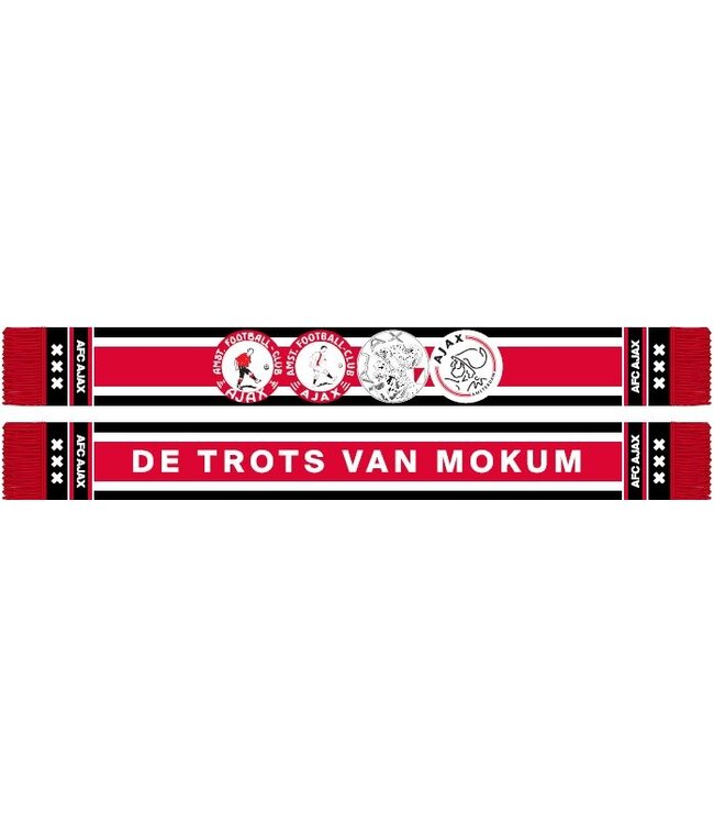 Ajax Sjaal historische 4x logo's