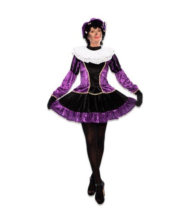 Pietjurkje met petticoat paars (L) - Sinterklaas -