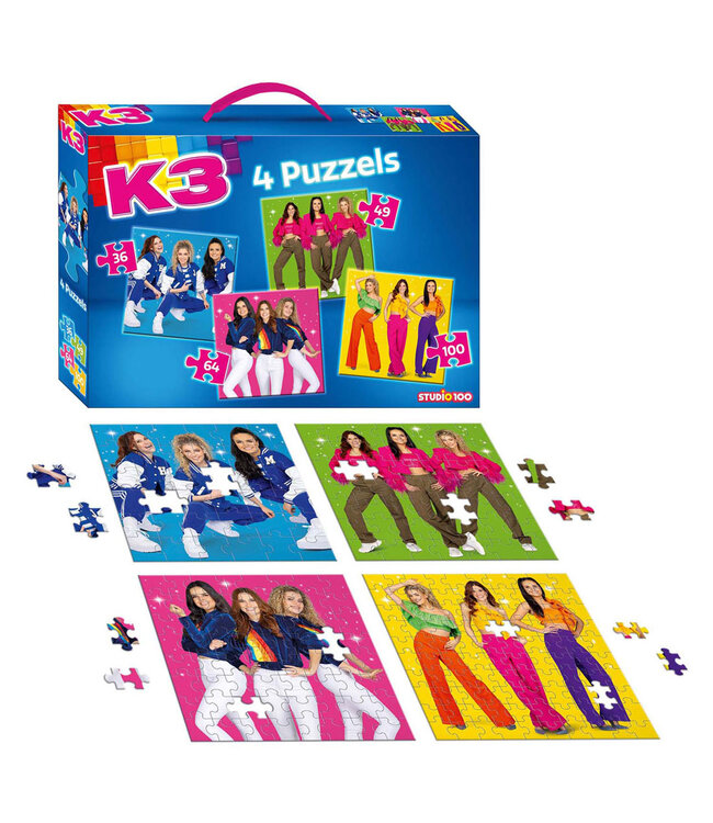 K3 Puzzel 4 in 1  - Hanne Marthe & Julia -