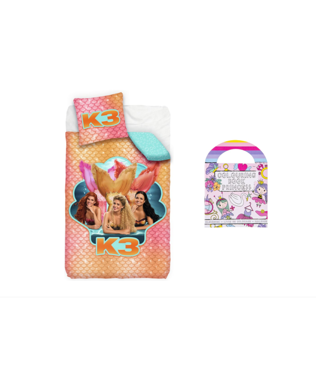 K3 Dekbedovertrek Zeemeermin + Kleurboek