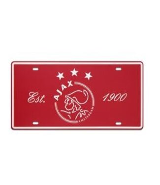 Ajax License Plate Rood EST 1900