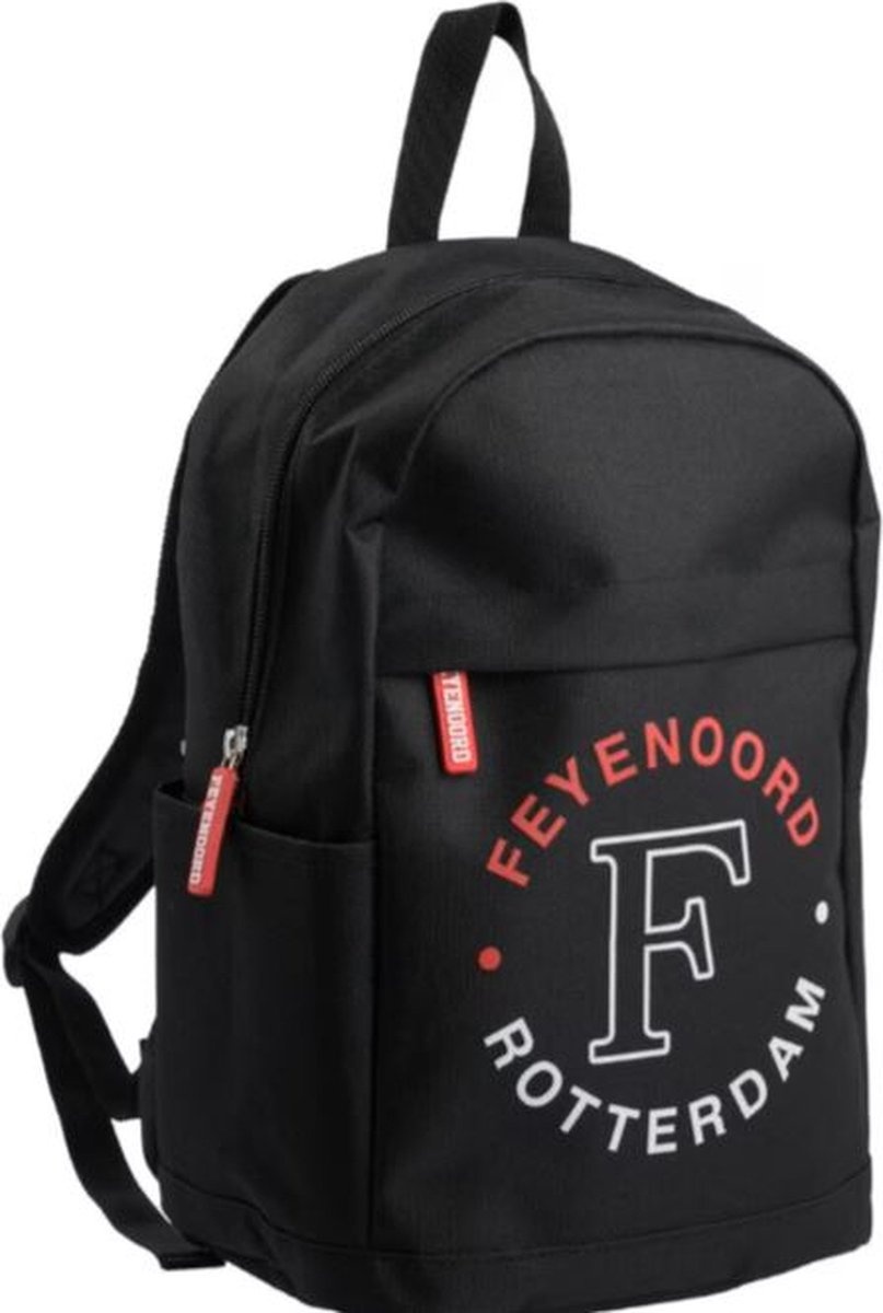 Feyenoord Rugtas Feyenoord Rugzak Zwart Met Logo 35x20x10 Cm GIGAFAN