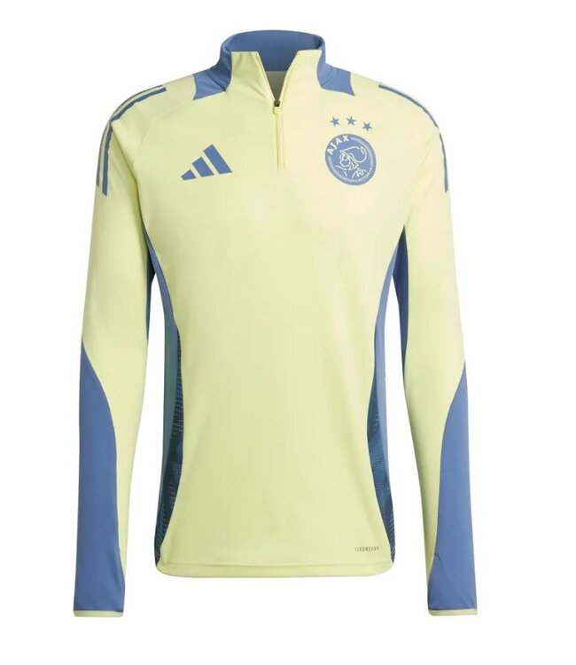 Ajax Trainingsweater 1/4 Geel Blauw