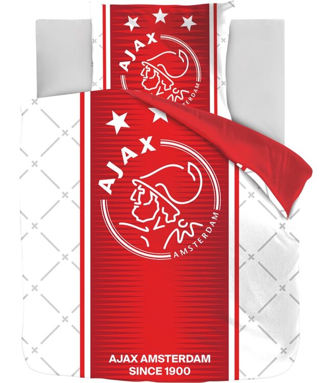 Ajax Dekbed Wit Rood Wit 140x200 cm
