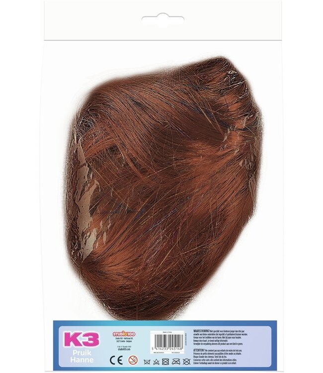 K3 pruik - Hanne met glitter extensions
