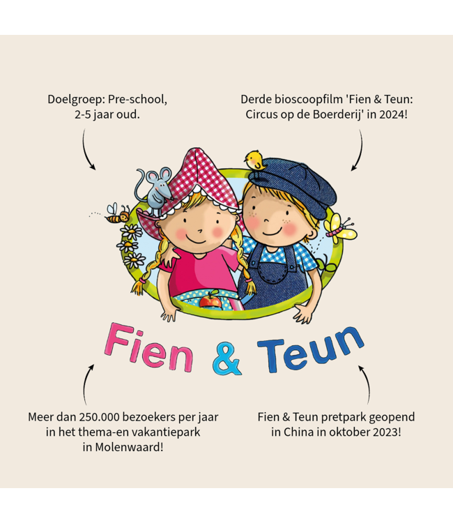 Fien & Teun Rugzak  Dierenvriendjes Roze