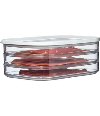 Mepal Modula Vleeswarendoos 3 laags- koelkast - doorkijkvens