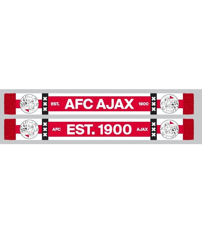 Ajax Sjaal Rood Wit AFC Ajax  Est 190 oud logo