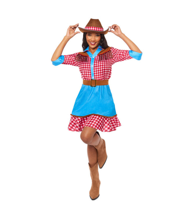 Western Dames kostuum M/L  - Carnaval - Verkleedkleding -