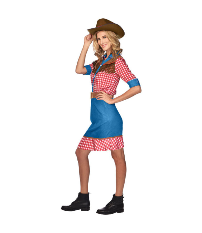 Western Dames kostuum M/L  - Carnaval - Verkleedkleding -