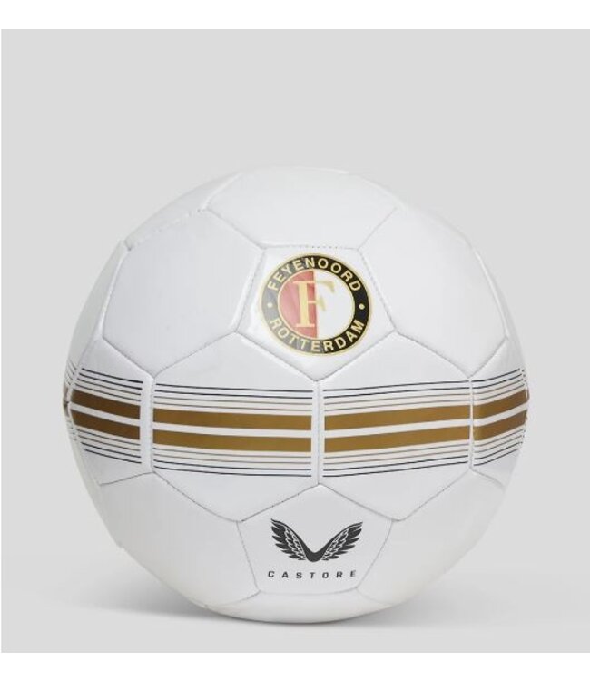 Feyenoord Voetbal Wit Goud Logo Maat 5