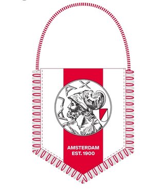 Ajax Banier wit rood wit oude logo 8x10cm