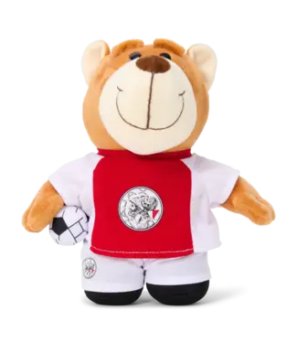 Ajax Beer pluche met bal 25cm oude logo Ajax Beer pluche met bal 25cm oude logo