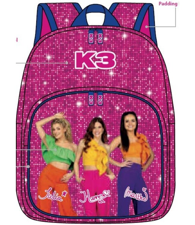 K3 Rugzak Roze Signature 30x25x11cm