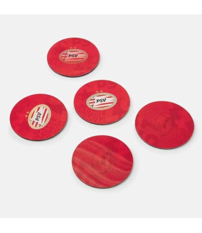 PSV Onderzetters ( set van 5 stuks)