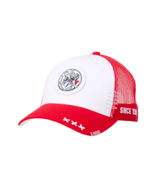 Ajax Cap Wit Rood Logo Volwassen