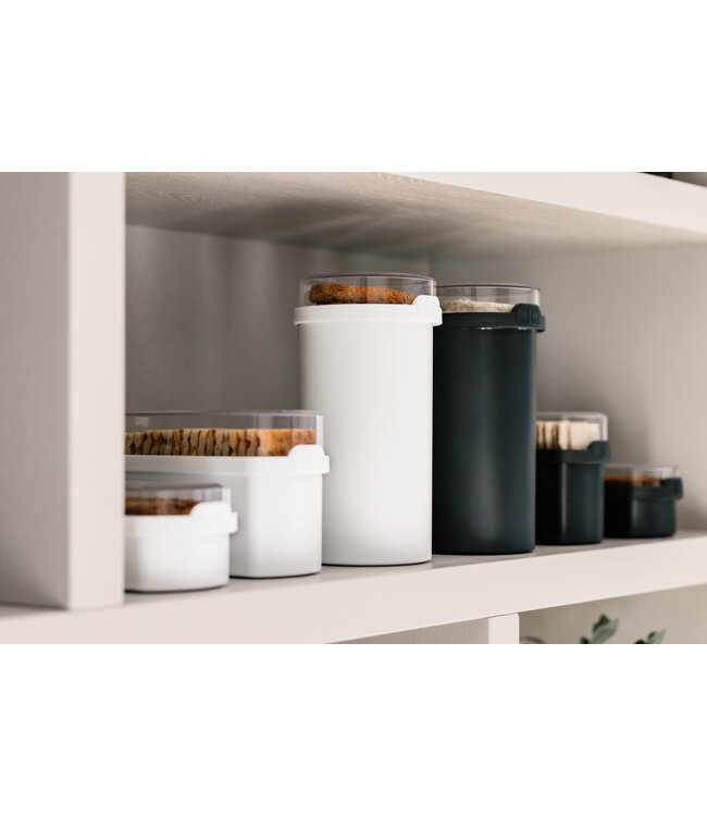 JQ Liv Voordeelset 3 Stuks Zwart - Ontbijtkoek, beschuit en Cracker bewaardoos - 100% luchtdicht