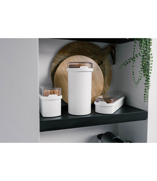 JQ Liv Voordeelset 3 Stuks Wit - Ontbijtkoek, beschuit en Cracker bewaardoos - 100% luchtdicht