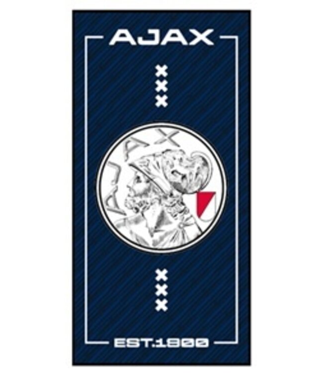 Ajax Handdoek Navy Blauw oud logo 70x140cm - Ajax Badlaken