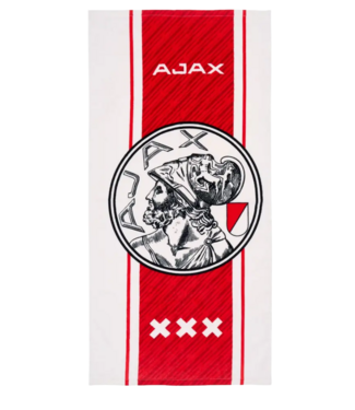 Ajax Handdoek wit rood wit oud logo 50x100cm