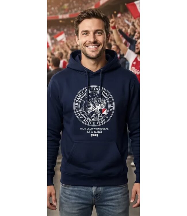 Ajax Logo Hoody Kids Blauw