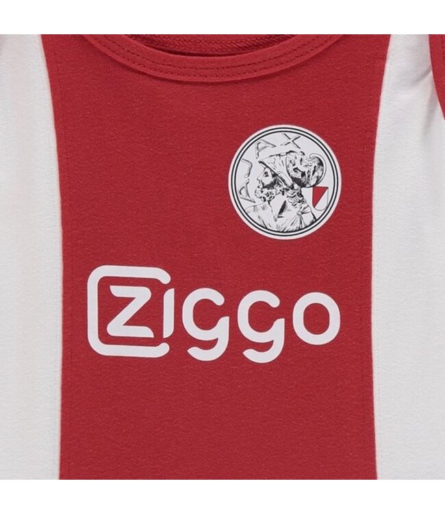 Ajax Baby Romper Oud Logo Wit Rood Wit
