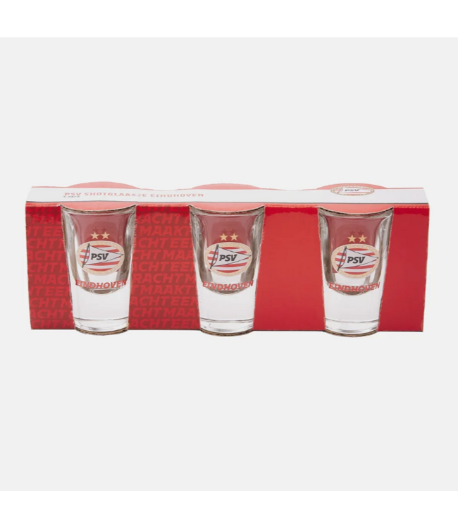 PSV Shotglaasje Eindhoven 3-pack