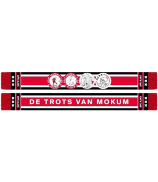 Ajax Sjaal historische 4x logo's Ajax Sjaal historische 4x logo's