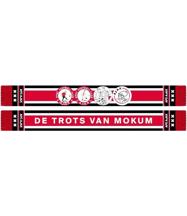 Ajax Sjaal historische 4x logo's