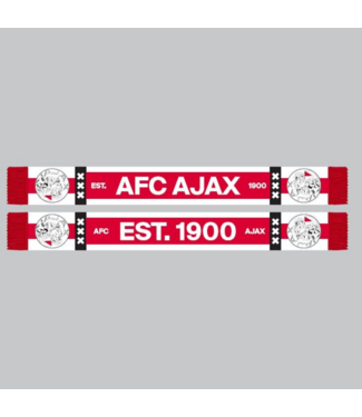 Ajax Sjaal rood wit AFC Ajax est 1900 oud logo