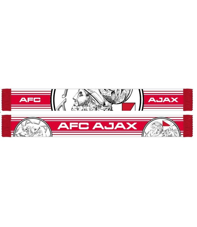 Ajax Sjaal Wit Rood God logo