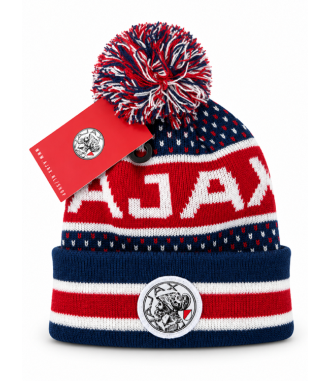 Ajax Muts Blauw Rood Pom Adult