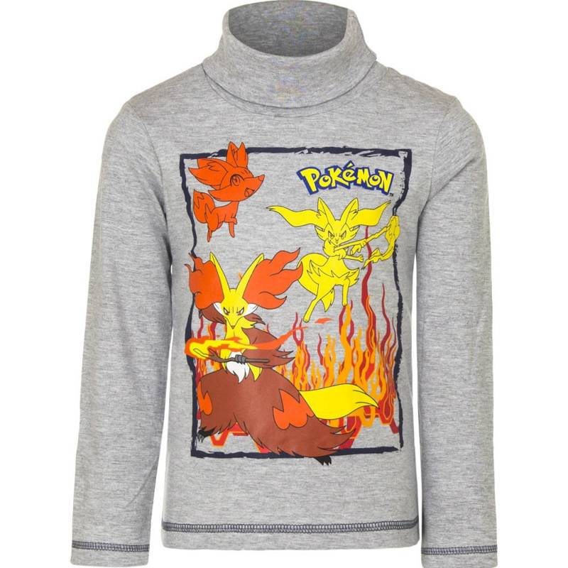 Pokémon - Children's Longsleeve with Col Gray