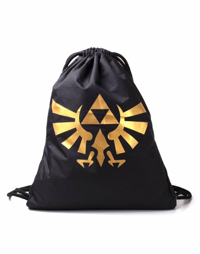 Zelda - Gold Rubber Printed Gym Bag