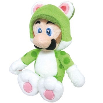 Super Mario - Luigi Cat Knuffel 30 cm (Nieuw)