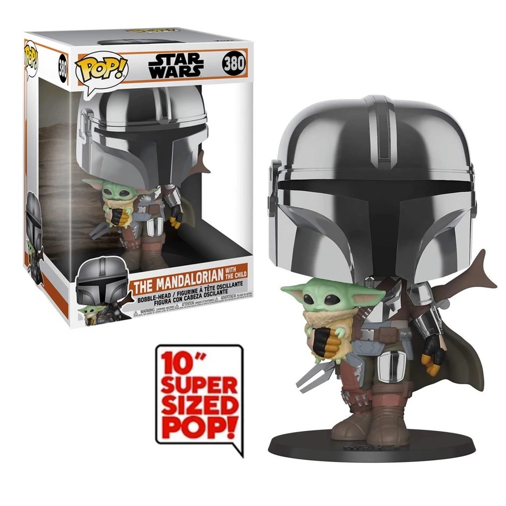 Star Wars The Mandalorian POP! - The Mandalorian with the Child / Baby Yoda 10 Inch #380