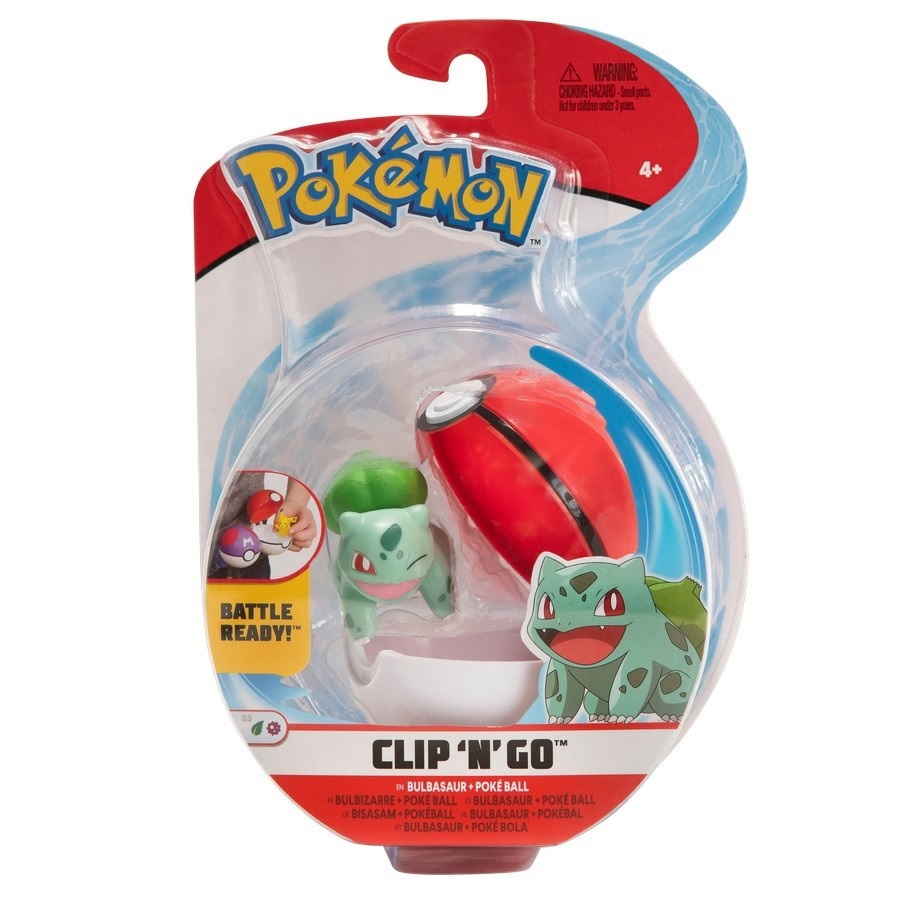 Pokémon - Clip 'n Go Bulbasaur & Poké Ball (Nieuw)