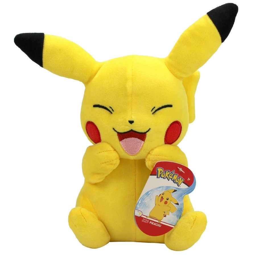 Pokémon - Happy Pikachu Knuffel 20 cm (Nieuw)