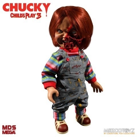Child's Play 3 - Mega Scale Pizza Face Chucky Talking Action Figure 38 cm (Nieuw)