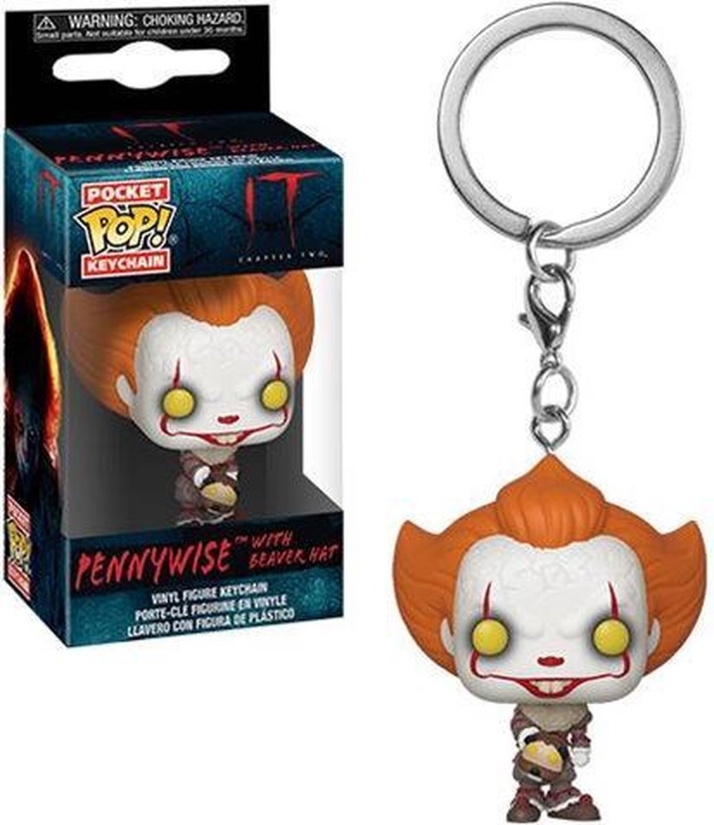 IT Chapter Two Pocket POP Sleutelhanger - Pennywise with Beaver Hat