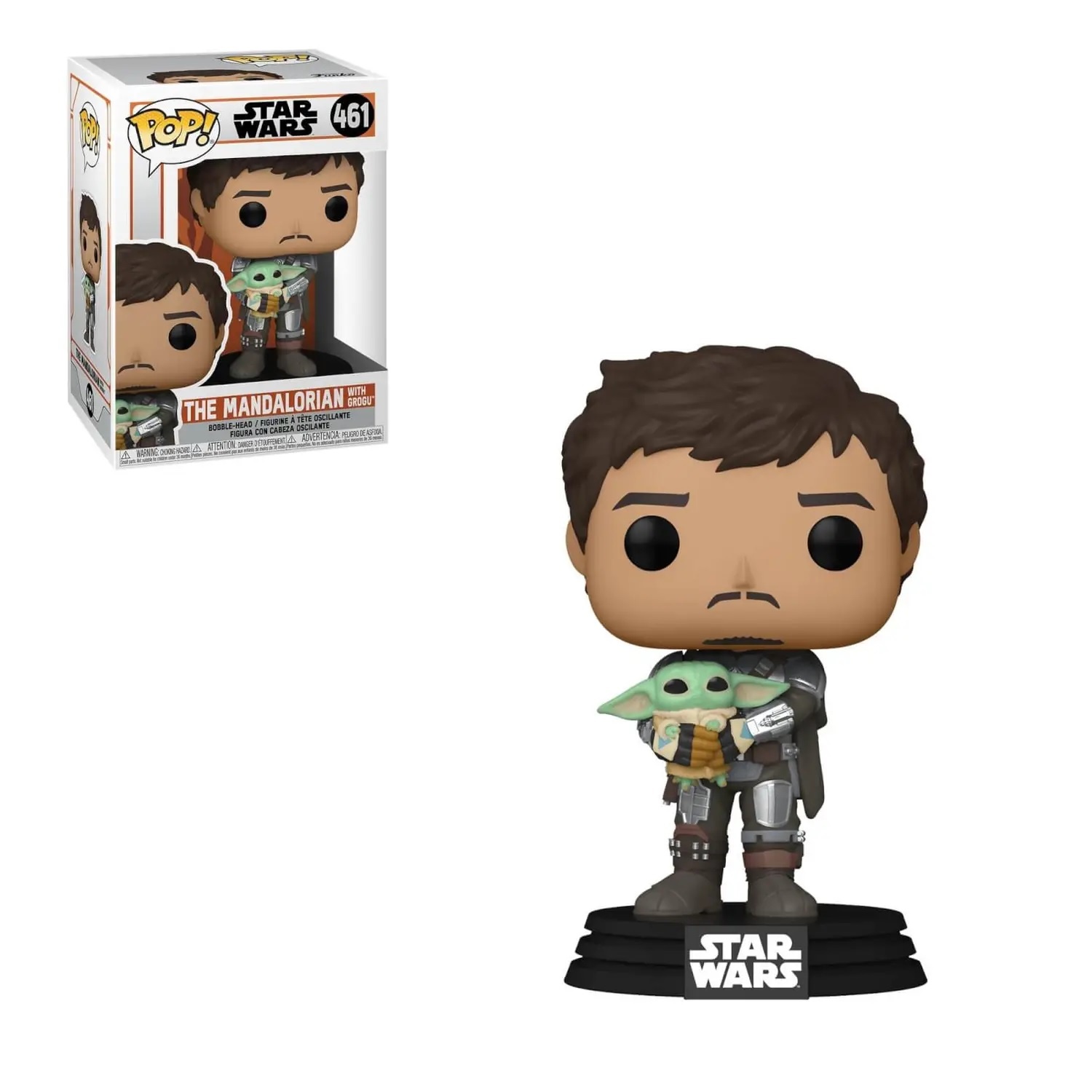 Star Wars The Mandalorian POP! - The Mandalorian with Grogu #461