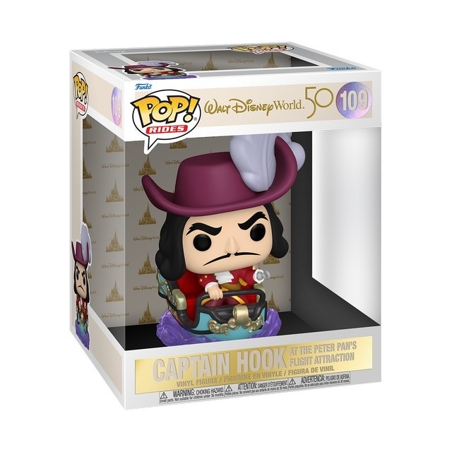 Disney World 50th Anniversary POP! - Captain Hook at Peter Pan's Flight Attraction #109