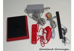 Nintendo Wii Mini with Controller, Nunchuk & Wiring (Red)