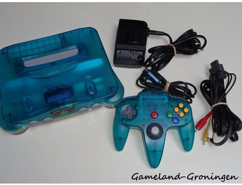 Nintendo 64 met Controller & Bedrading (Clear Blue)