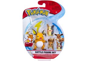Pokémon - Battle Figure 3-Pack Raichu, Morpeko & Eevee
