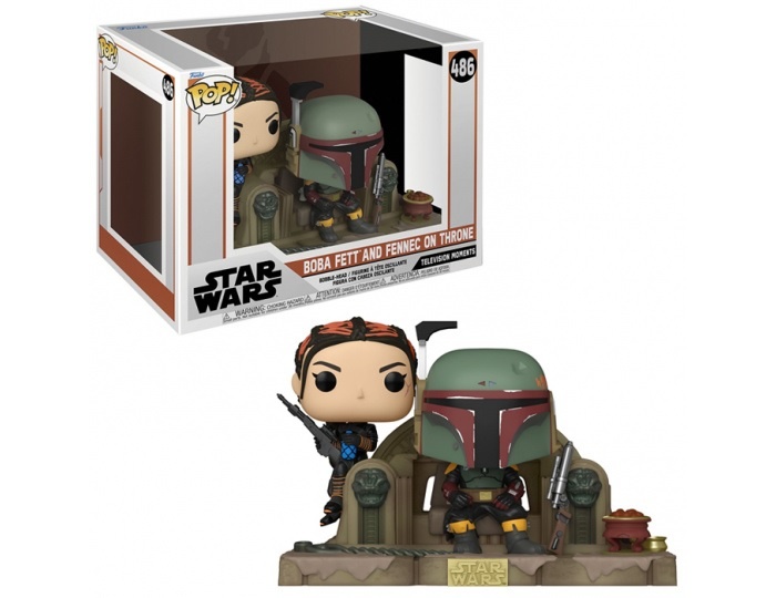 Star Wars The Mandalorian POP! - Boba Fett and Fennec Shand on Throne #486