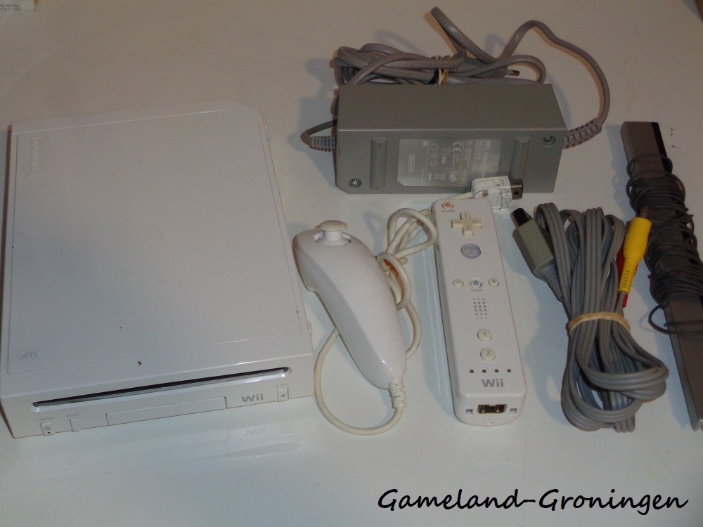 Nintendo Wii with Motion Plus Controller, Nunchuk & Wiring (White)