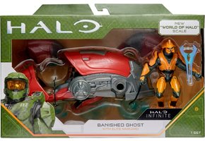 Halo Infinite - Banished Ghost with Elite Warlord Figure 18 x 30 cm